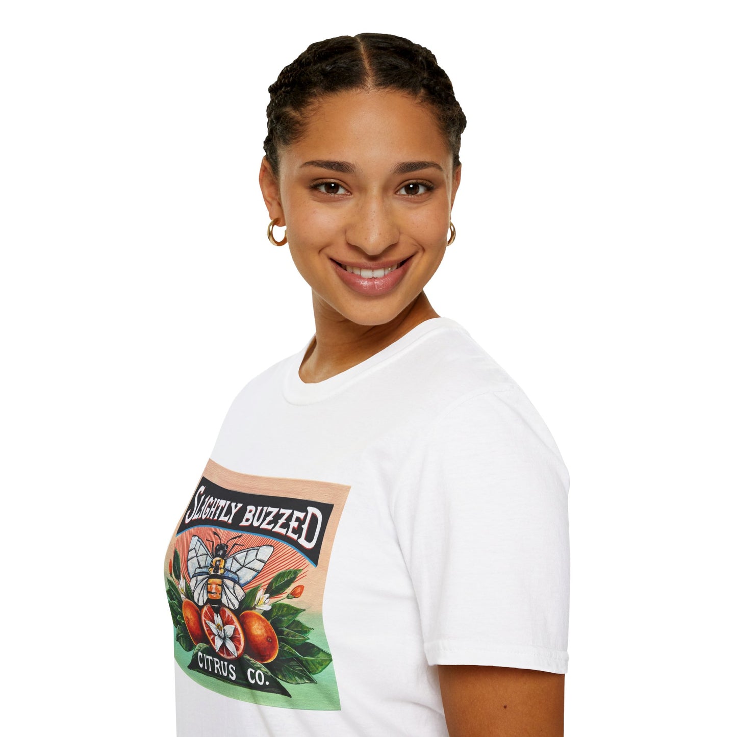 Slightly Buzzed Citrus Co. Unisex Softstyle T-Shirt - Fun and Relaxed Vibe