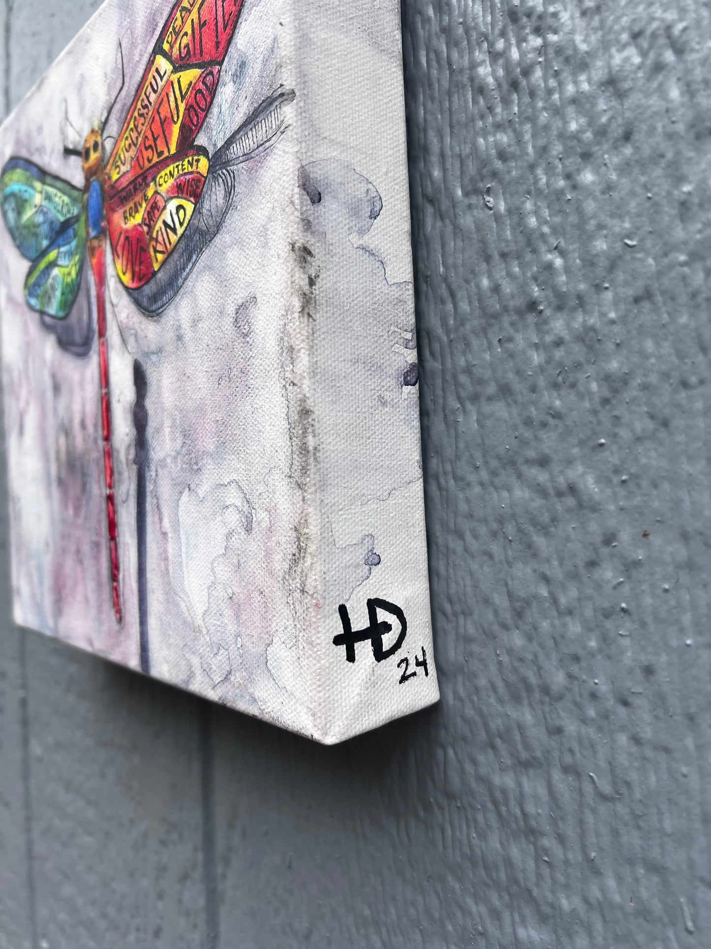 Dragonfly - Opposing Forces - Original Watercolor Painting