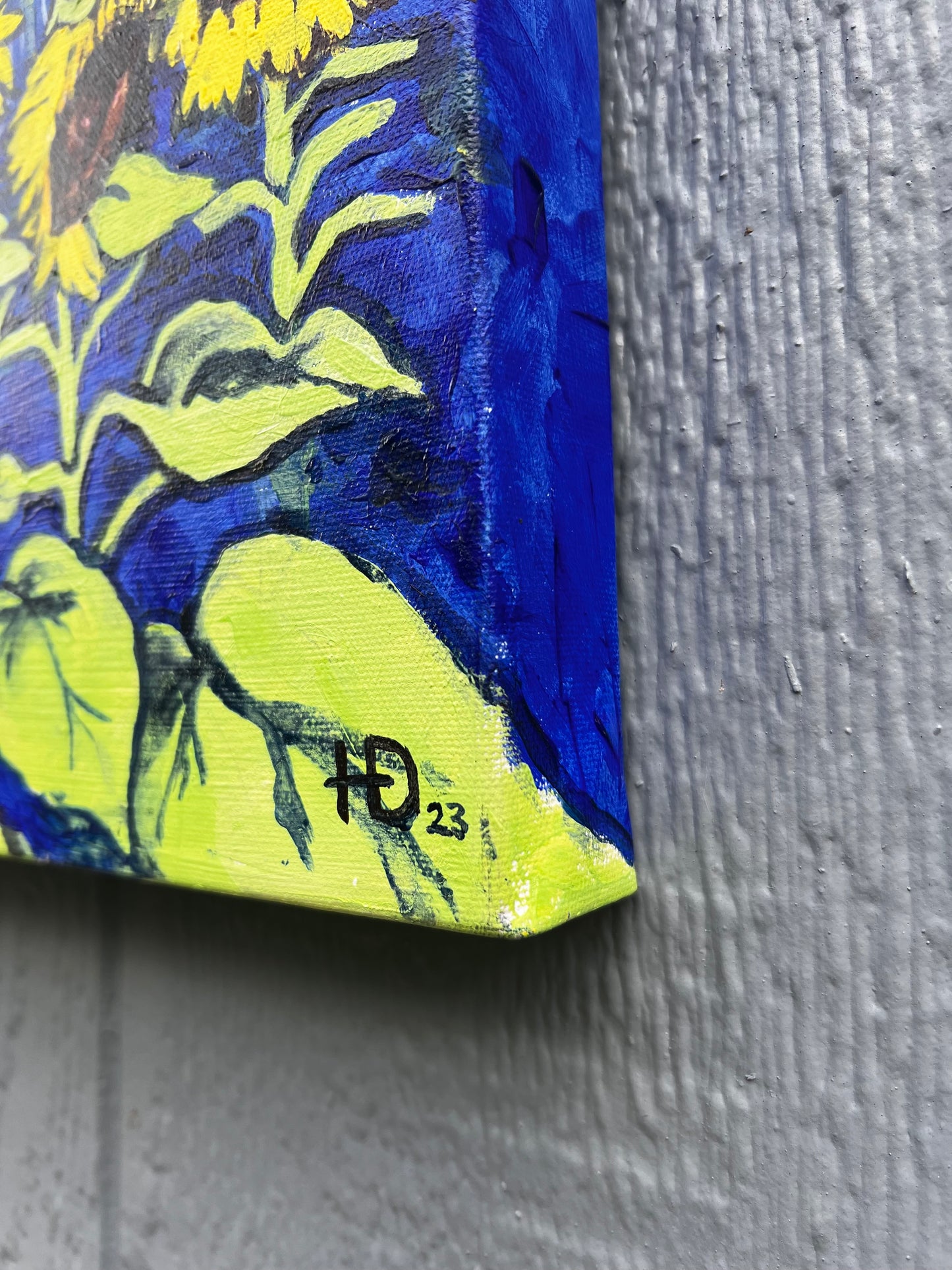 Sunflower Field - Original Acrylic Painting on Canvas