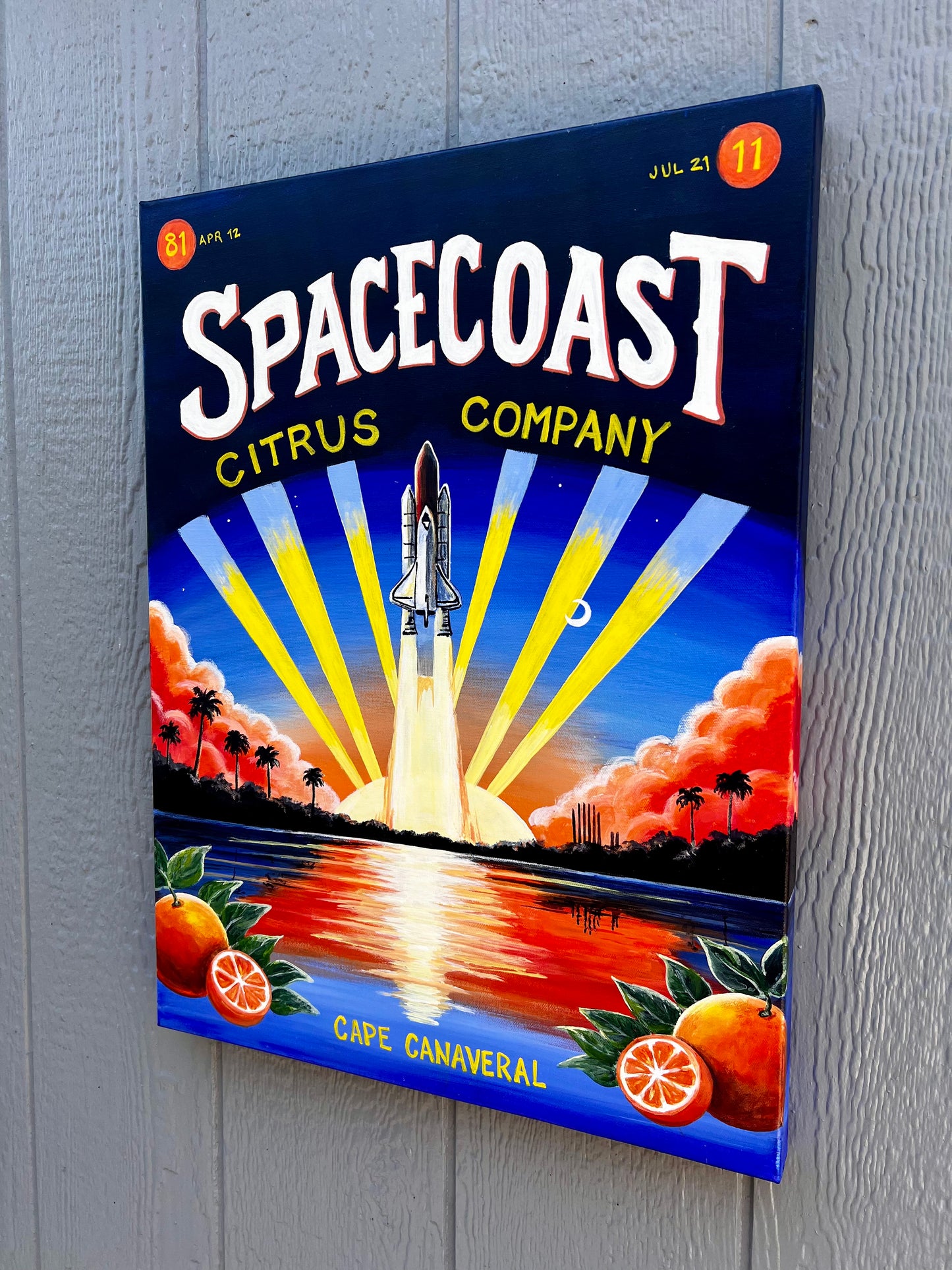 Spacecoast Citrus Company - Vintage Citrus Label - Original Artwork