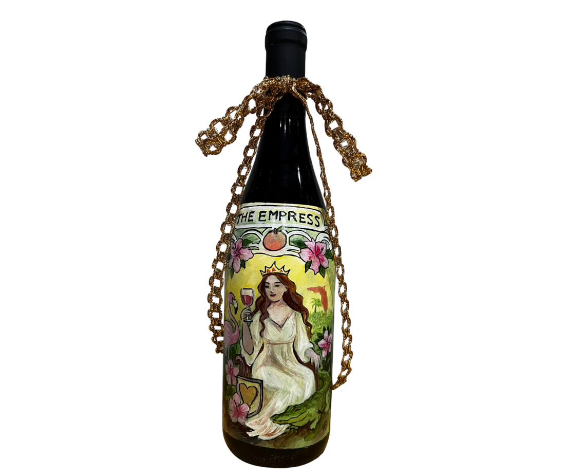 How to Paint a Wine Bottle: Tarot-Inspired Florida Style