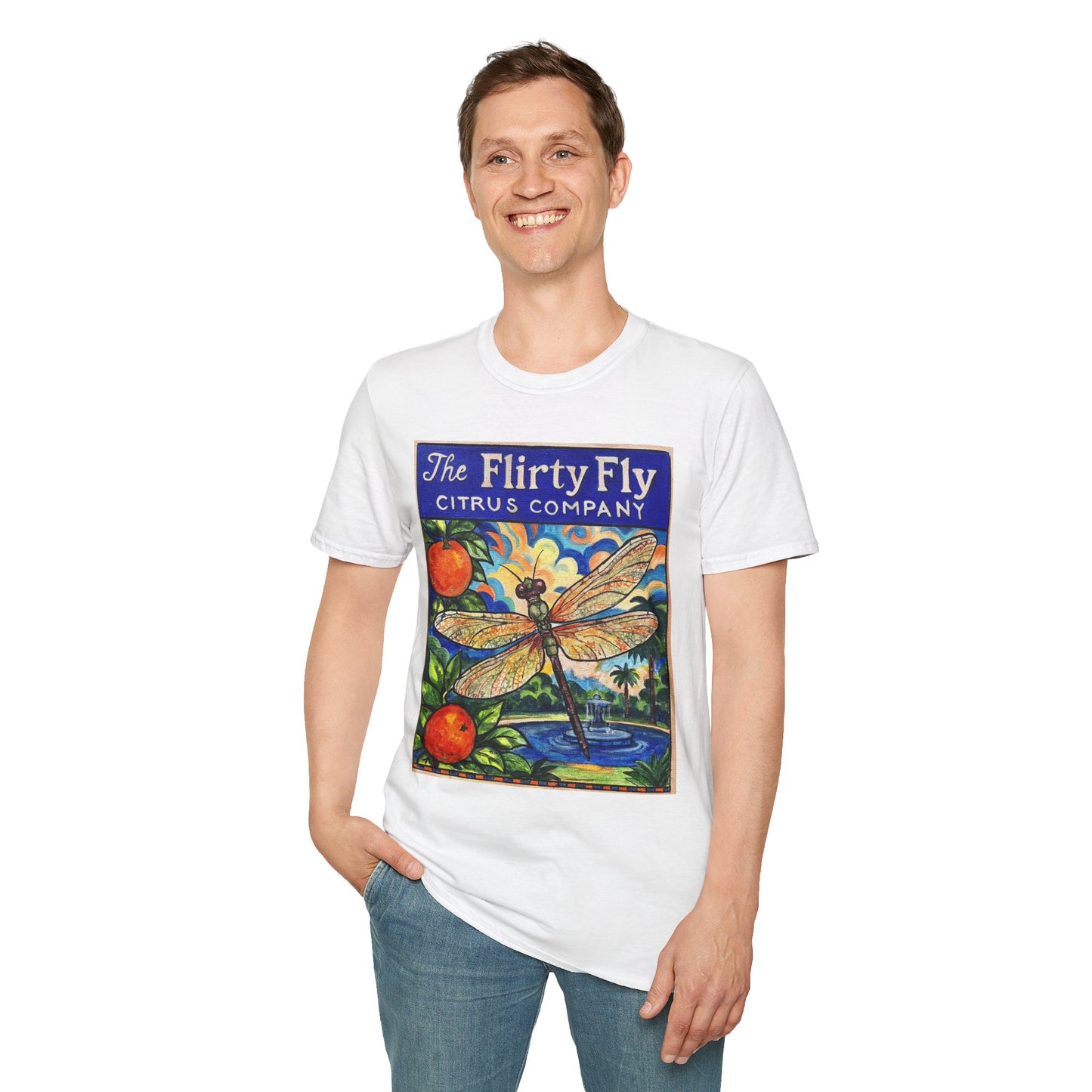 The Flirty Fly Citrus Company Unisex Softstyle T-Shirt