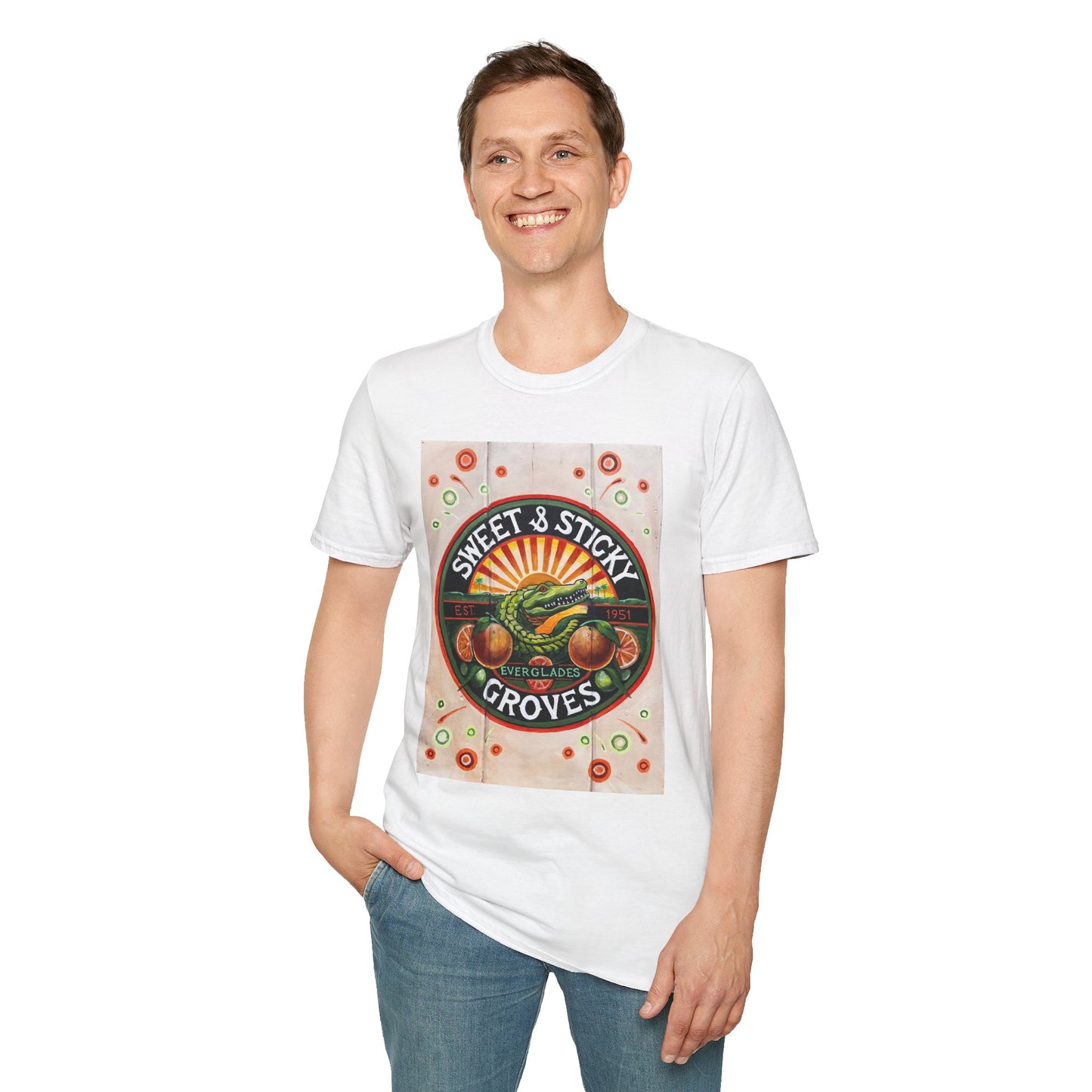 Sweet & Sticky Groves Unisex Softstyle T-Shirt - Fun and Relaxed Vibe