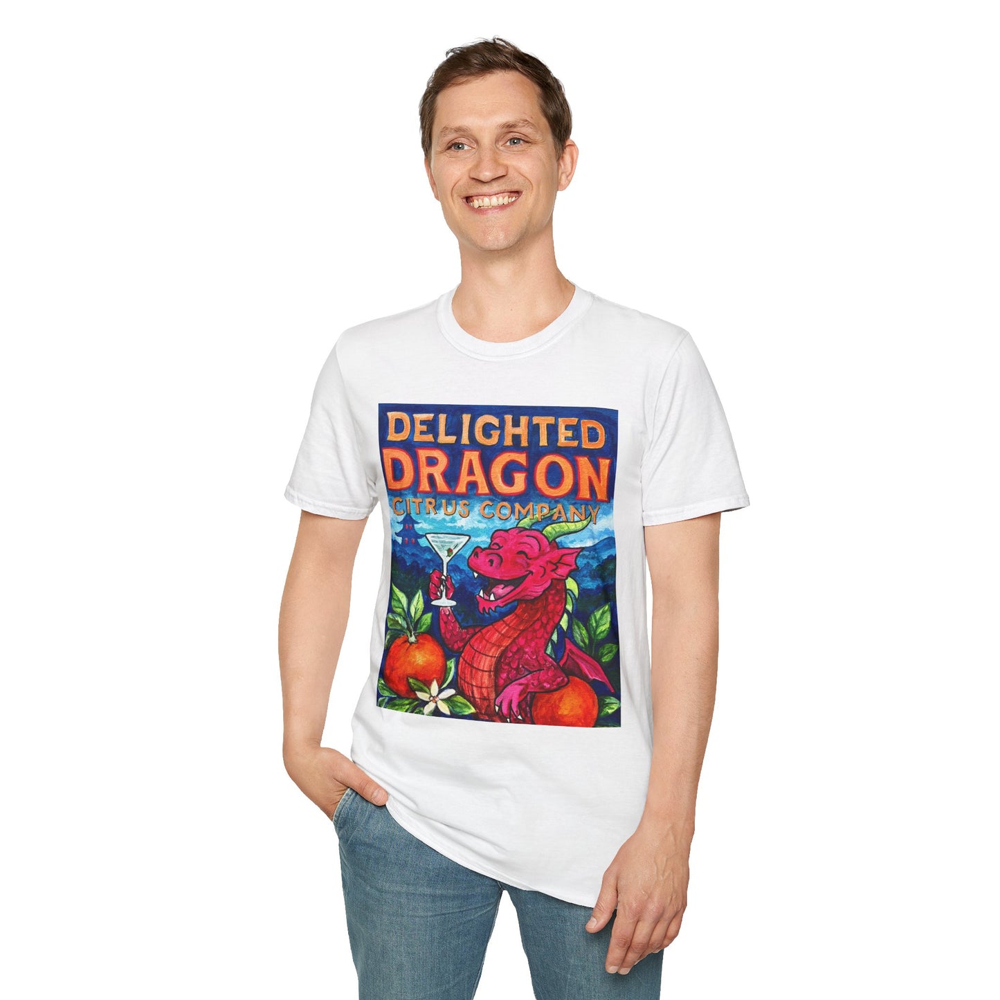 Delighted Dragon Citrus Company Unisex Softstyle T-Shirt