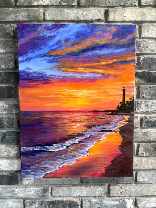 Beacon Afterglow - Original Painting - 18x24 inches