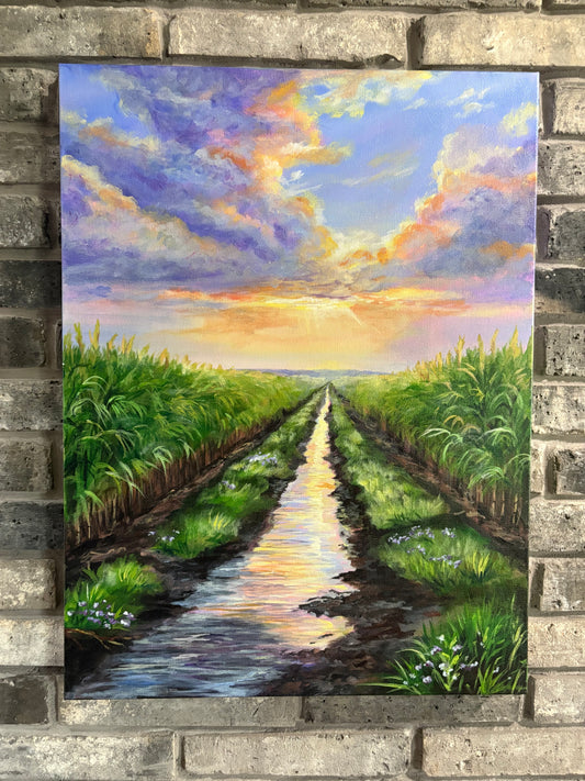 Black Gold Awakening - Original Painting - 18x24 inches