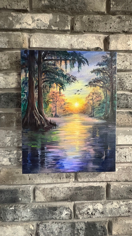 Cypress Morning - Original Painting - 12x16 inches