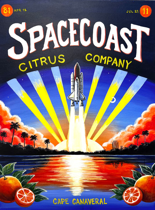 Spacecoast Citrus Company - Vintage Citrus Label - Original Artwork